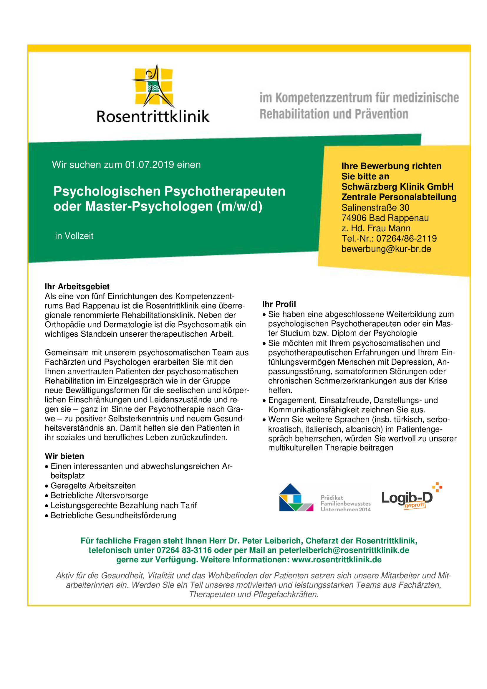 Psychologischer Psychotherapeut Master Psychologe 01.07.2019 V2 001